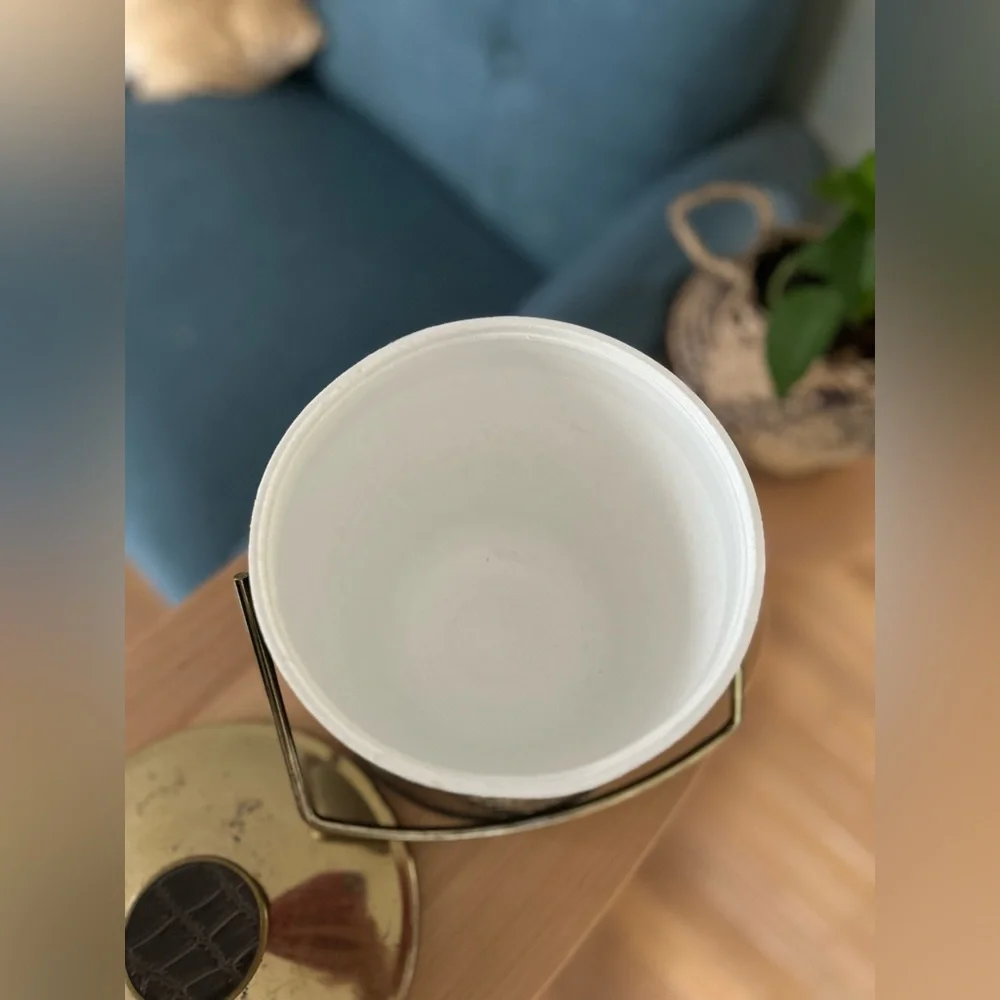 True Vintage Barware Leather & Brass ice bucket bar accessory drinks holiday - Picture 6 of 10